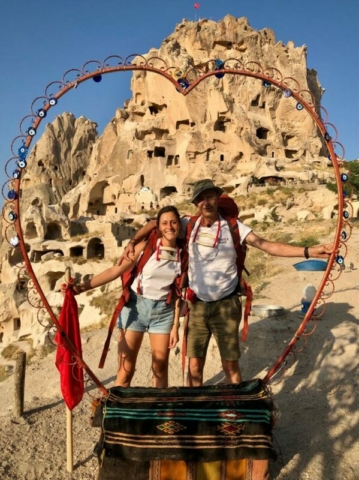Christophe et Claire Flipo à Uçhisar en Cappadoce Pékin Express 2021